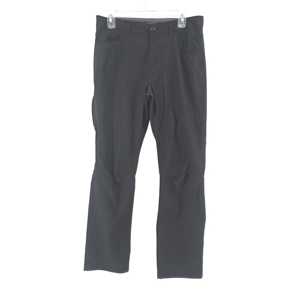 Eddie Bauer Horizon Guide Chino Pants Mens 34 Black Hiking Travel Trousers
